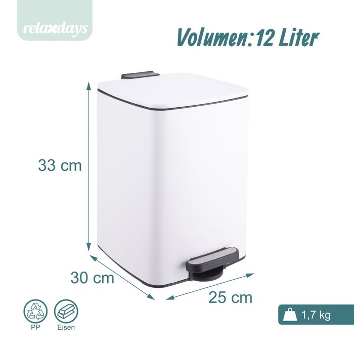 Відро для сміття Relaxdays Кухня, 12 літрів