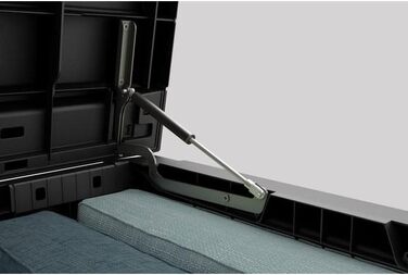 Ящик для зберігання Keter Blackwood 623л, чорний - водонепроникний, з газовими амортизаторами, витримує до 272 кг