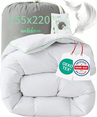 Ковдра зимова Welldora Comfort 155x220 Екстра-м'яке пір'я та пух Oeko-Tex, безпечний для алергіків