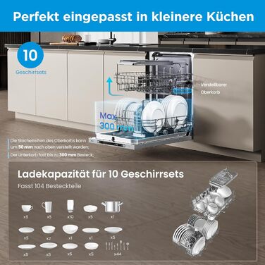 Посудомийна машина Midea SF 3.45N PRO: 9 комплектів, Inox, Wi-Fi, 5 програм, 47 dB