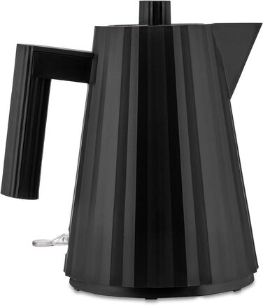 Електричний чайник Alessi Plissé MDL06/1BUK, 100 cl, чорний, з англійським штекером, 2400W