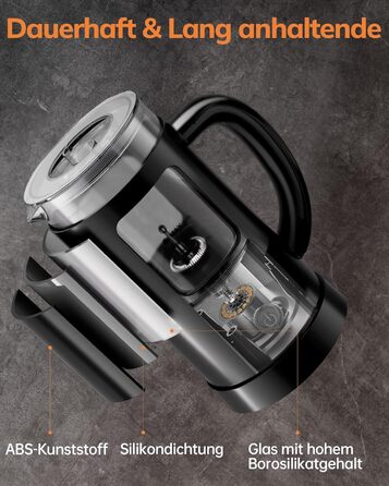 Електричний піноутворювач для молока Morpilot 4-в-1, 550W, 600мл, чорний