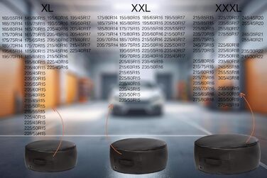 Набір чохлів для шин 4 шт. - Водонепроникні та міцні чохли для зберігання автошин (XXXL)