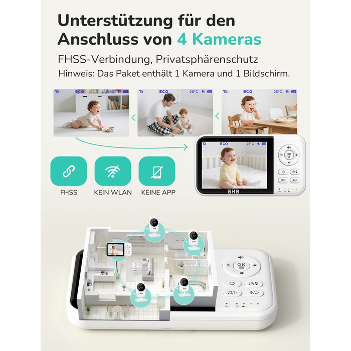 Відеоняня GHB з камерою та LCD-екраном 3.2