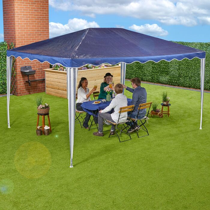 Павільйон Relaxdays Темний Блакитний 3x4 м