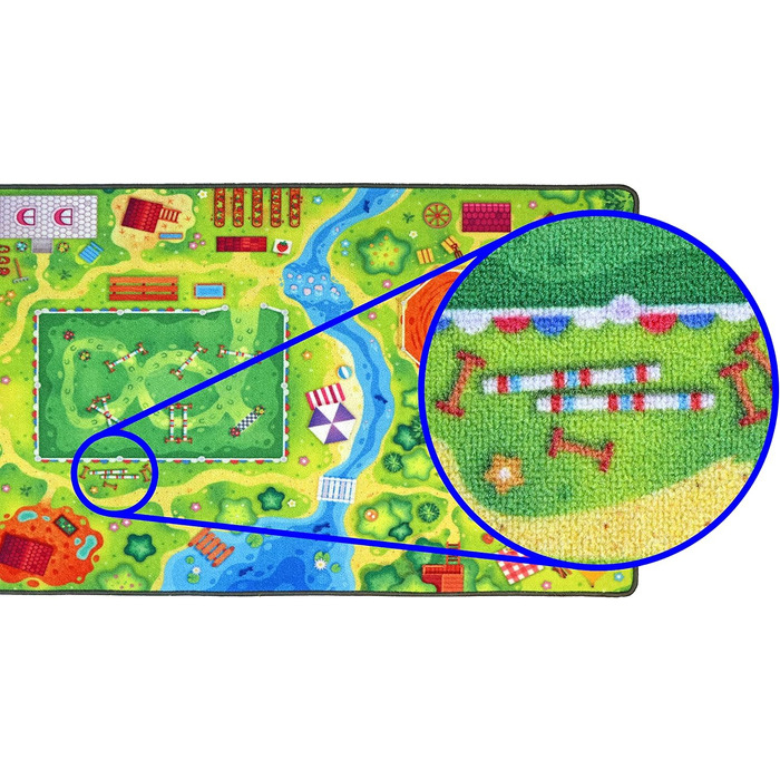 Дитячий килимок HuggyPlay Rug 90 х 150 см (Pony Farm)