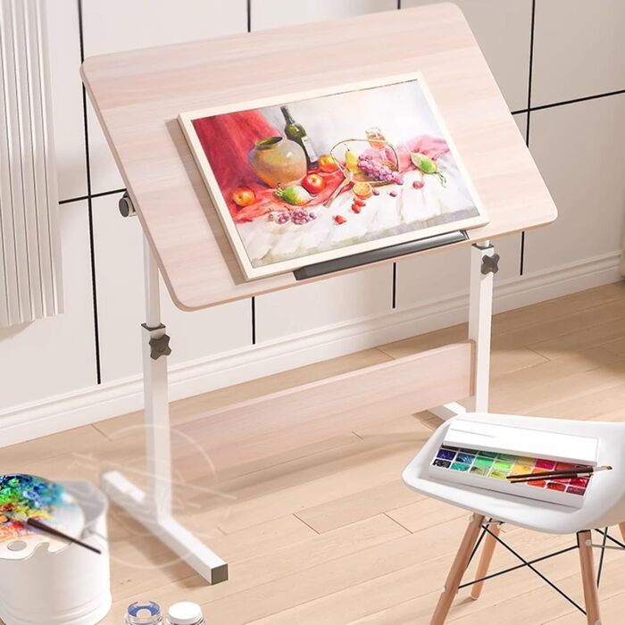 Складаний столик для малювання, регульована висота, мольберт-столик для дому та офісу, диванів та соф, розмір 60 см