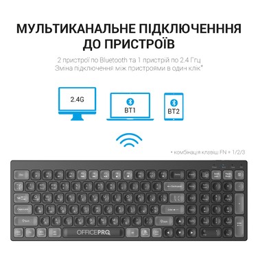 Клавіатура бездротова OfficePro (SK985B)