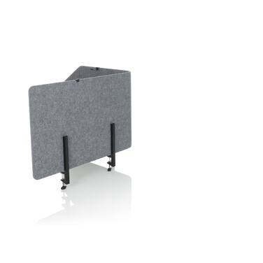 Акустична перегородка для офісу FLEXMIUT T TOP з пластику / текстилю сірого кольору (hjh OFFICE)