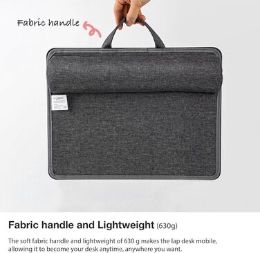 Підставка для ноутбука на коліна, подушка-стільниця для дому, офісу, ліжка/дивану/софи, для ноутбуків до 17 дюймів, планшетів, 30.5 x 57 x 4.5 см, (Mittel – PU)