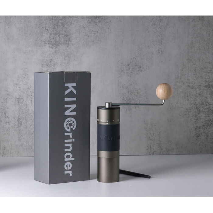 KINGrinder K6 - ручна кавомолка з 200 налаштуваннями помелу для Aeropress, French Press, Drip, Espresso, об'єм 25-35г