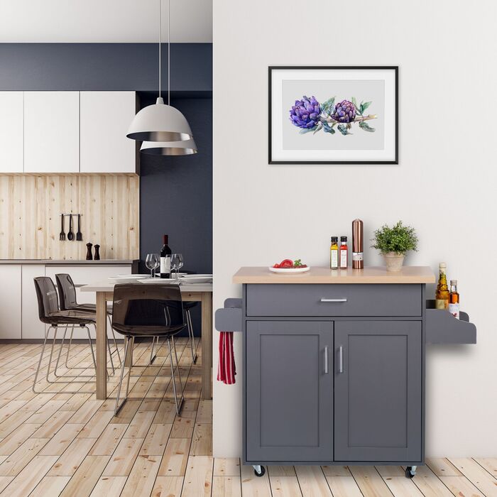 Візок кухонний Relaxdays з робочою поверхнею