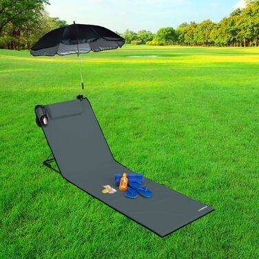 Relaxdays Пляжний килимок із сонцезахисним парасолькою