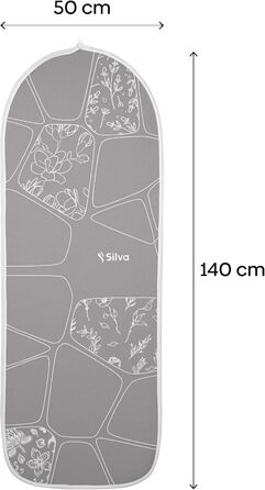 Чохол для прасувальної дошки Siva 120x40 для парової прасувальної станції та праски, 100 бавовна, 5мм фетр, XL, сірий