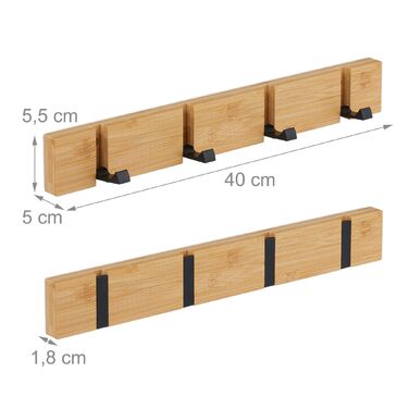 Тумба для одягу Relaxdays з відкидними гачками