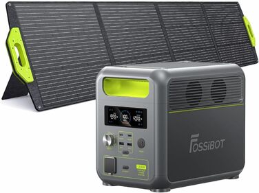 Портативна електростанція FOSSiBOT F1200-200w 1024Wh LiFePO4 з 2 роз'ємами AC 1200W (2400W пік), 100W USB-C, швидка зарядка, для подорожей, кемпінгу, дому