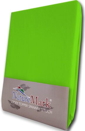 Простирадло NatureMark Topper, простирадло всіх розмірів і багатьох кольорів (200 x 220 см, яблучно-зелений)