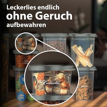 Герметичні контейнери для зберігання продуктів [набір 12 шт], антрацит - Складаються, економія місця для кухні, банки для круп, контейнери для їжі, набір 12 шт (12x1500 мл)