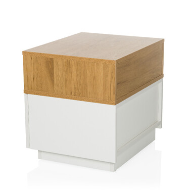 Приліжкова тумбочка MELMO 50x40x45 см білий/дуб hjh LIVING