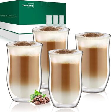 Склянки з подвійними стінками Latte Macchiato (4 x 350 мл) - Набір склянок для кави Thermo