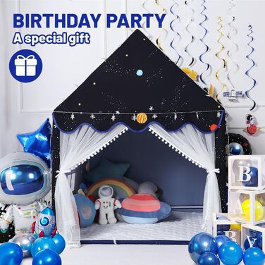 Дитяче намет-будиночок Wilwolfer з килимком для малюків: Принцесинний будиночок для дівчаток та хлопчиків - Великий намет для гри в приміщенні та на вулиці - Ідеальна іграшка для дітей, чорний з килимком