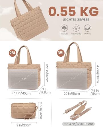 Сумка для ноутбука LOVEVOOK для жінок, 15.6 дюймів, хакі. Сумка-шоппер, робоча сумка, сумка для навчання, офісна сумка, сумка через плече для бізнесу та навчання