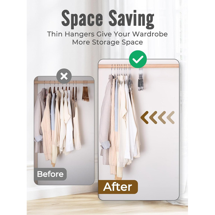 50 штук вішалок для одягу з пластику HOUSE DAY - міцні, з неслизьким покриттям, 360° обертання, сірі