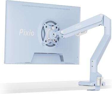 Кріплення для монітора Pixio PS1D Wave White - кріплення на стіл, підходить для моніторів до 81.3 см, до 9 кг, VESA, управління кабелями