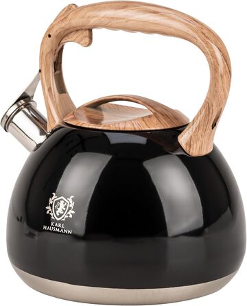Чайник Karl Hausmann Induktion 3L з автоматичним свистком - нержавіюча сталь, підходить для всіх плит