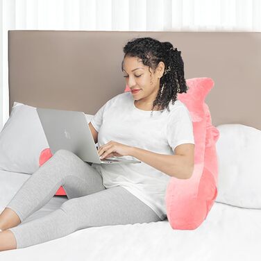 Подушка для сидіння в ліжку/на дивані для дорослих, з кишенею, рожевого кольору