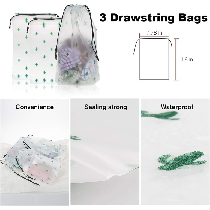 Набір органайзерів для подорожей та валізи Packing Cubes, водонепроникні сумки для одягу, 12 шт, бежевий