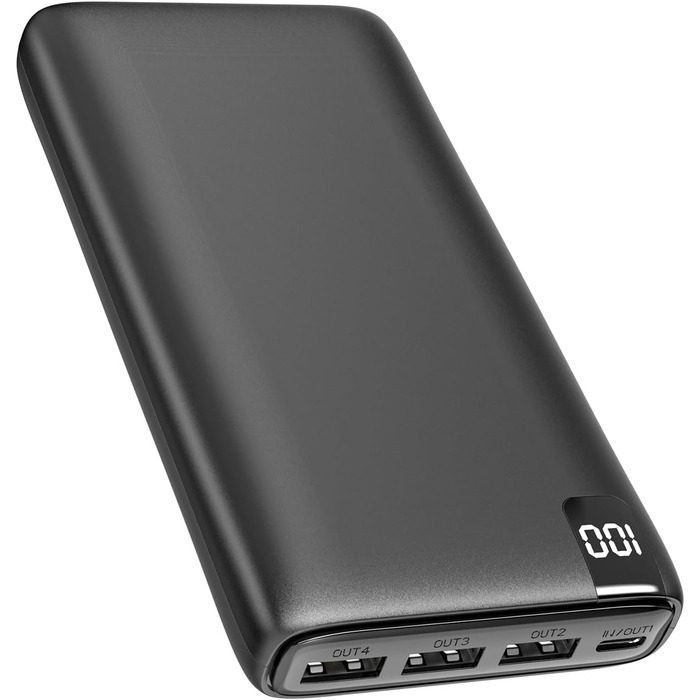 Швидка зарядка 3А, USB C, 4 виходи для смартфонів та планшетів, 26800mAh