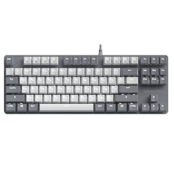 Дротова механічна клавіатура GamePro Genesis Metallic (MK110G) 87% Red switches