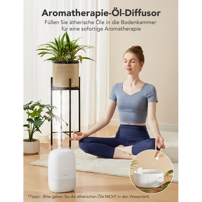 Зволожувач повітря GoveeLife Smart 3L з аромадифузором та нічником для спальні, дитячої, рослин