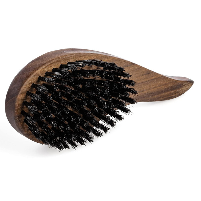 Гребінець для волосся REMOS з кабанячої щетини, ергономічна ручка, дерево волоського горіха