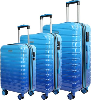 Ручна поклажа, що розширюється, Blade - Візок для валізи з твердою оболонкою - Легка дорожня валіза Ручна поклажа з ABSPC із замком TSA - Валіза з 4 обертовими колесами - Валіза на коліщатках () (Синій, L)