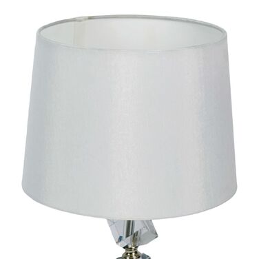 Настільна лампа Relaxdays з кришталевим декором та шовковим абажуром