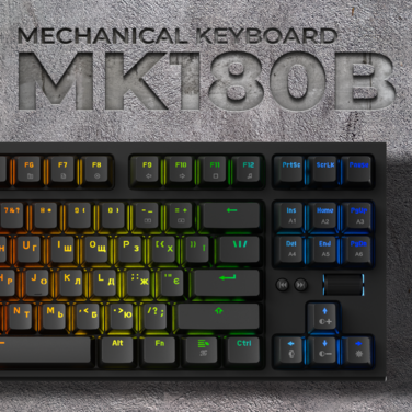 Дротова механічна клавіатура GamePro MK180B (Red) з Hot-Swap RGB Black