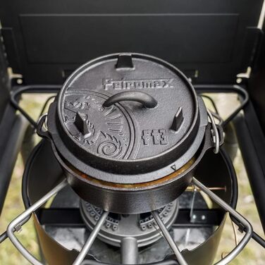 Казан Petromax Feuertopf FT3 з плоским дном для всіх типів плит, гриля та відкритого вогню, 1.6 л