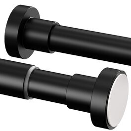 Штанга для душу без свердління, 85-270 см, чорна, Ø32 мм – для ванної, балкону, шафи