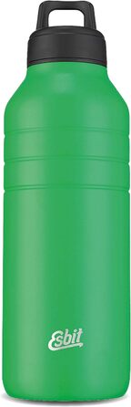 Пляшка для води Esbit Majoris - Пляшка для води з нержавіючої сталі з практичною петлевою кришкою - 1380 мл з нержавіючої сталі (яблучно-зелений, 1 л)