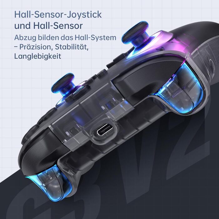 Геймпад Machenike G3V2 для ПК, Switch, iOS, Android: бездротовий контролер з RGB-підсвічуванням та програмованими кнопками