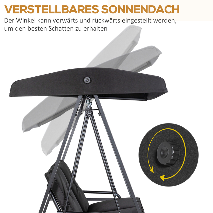 Подвійне садове крісло-гойдалка 