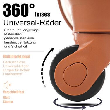 Набір валіз Merax 5 шт. (M-L-XL) з ABS-пластику, TSA-замок, розширювані, з сумкою та косметичкою (Бежевий)