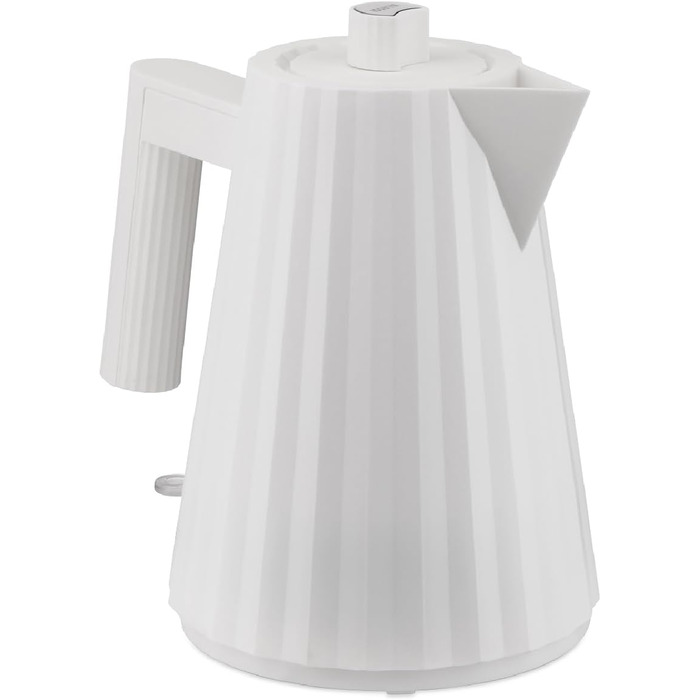 Електричний чайник Alessi Plissé MDL06/1WUK - 1 літр, білий, 2400W, з термопластичного матеріалу, штекер UK, 100 cl