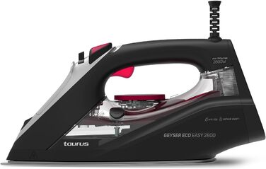 Праска Taurus 2800 Вт з регулюванням температури та подачі пари, керамічна підошва, система захисту від накипу та Anti-Drop, водяний спрей