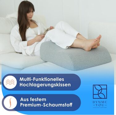 Подушка для ніг з ортопедичною підтримкою - для ніг, спини, спини, для дорослих, сертифікат Oeko-Tex, ідеально підходить для ліжка (L (22см))