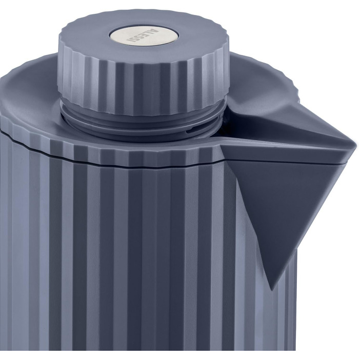 Термос Alessi Plissé MDL12 G - дизайн-термос з подвійними стінками, 1 л, сірий