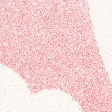 Дитячий килимок Taracarpet для дівчаток милі сердечка кремово-рожевий (120x170 см, рожевий крем)