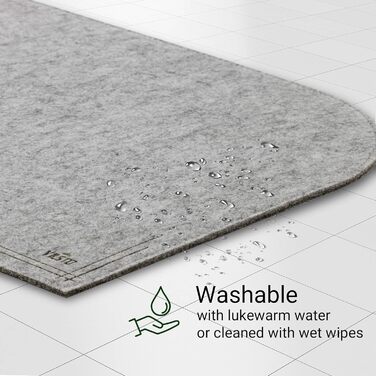 Набір підставок під посуд VILSTO, 18 шт., фетр, миючі, для столу, кухні, зелений (світло-сірий)